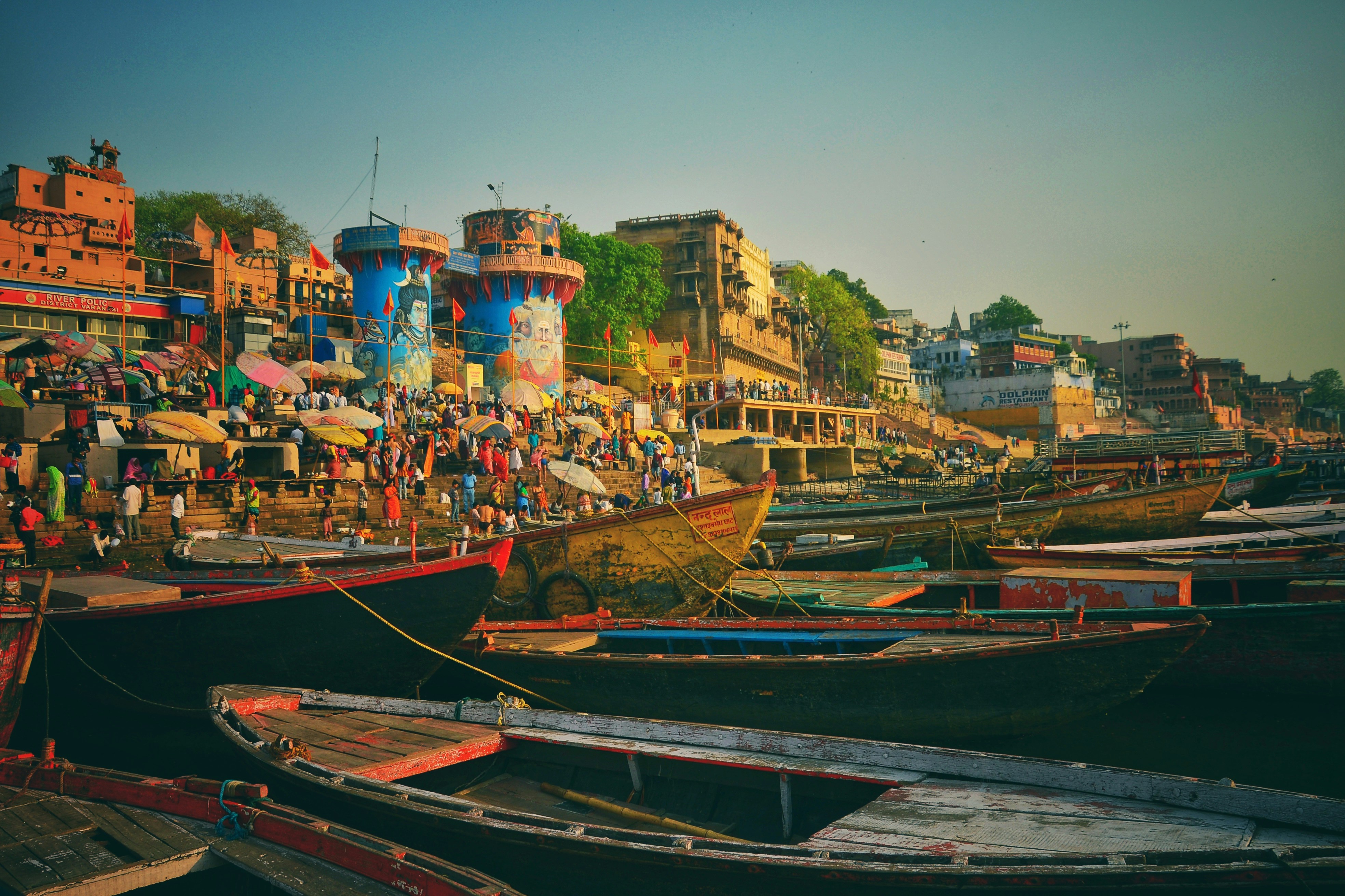 Varanasi ghats background